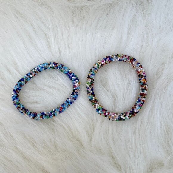 HAND CRAFTED in Nepal Beaded Bracelets (set of 5) #1011 - Picture 8 of 8